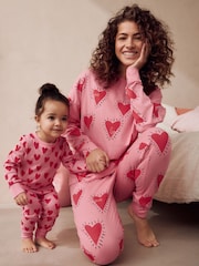 Pink Heart 100% Cotton Long Sleeve Pyjamas - Image 2 of 12