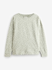 Sage Green Spot 100% Cotton Long Sleeve Pyjamas - Image 2 of 5
