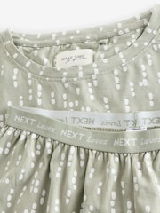 Sage Green Spot 100% Cotton Long Sleeve Pyjamas - Image 4 of 5