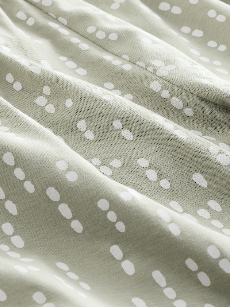 Sage Green Spot 100% Cotton Long Sleeve Pyjamas - Image 5 of 5