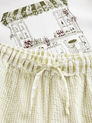 Sage Green 100% Cotton Textured Short Sleeve Pyjamas - Image 12 of 13