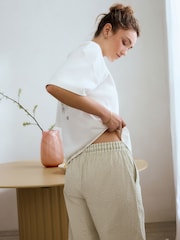 Sage Green 100% Cotton Textured Short Sleeve Pyjamas - Image 5 of 13