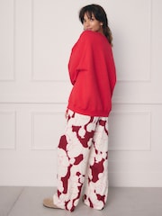 Red Paris Sweatshirt and Flannel Pyjamas - Image 2 of 6