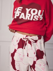 Red Paris Sweatshirt and Flannel Pyjamas - Image 6 of 6