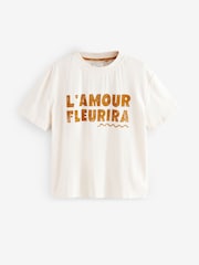 Ochre Yellow Stripe Short Sleeve and Fleece Bottom Pyjamas - Image 9 of 12