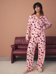 Pink Lips Button Through Pyjamas - Image 1 of 9