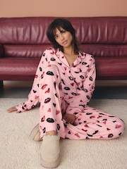 Pink Lips Button Through Pyjamas - Image 4 of 9