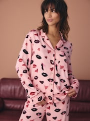 Pink Lips Button Through Pyjamas - Image 5 of 9
