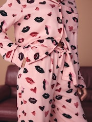 Pink Lips Button Through Pyjamas - Image 6 of 9