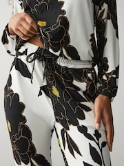 Black/Ochre Floral Cosy Long Sleeve Pyjamas - Image 4 of 7
