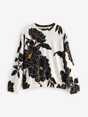 Black/Ochre Floral Cosy Long Sleeve Pyjamas - Image 7 of 7