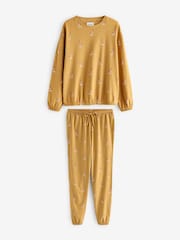 Ochre Yellow Giraffe 100% Cotton Long Sleeve Pyjamas - Image 5 of 9