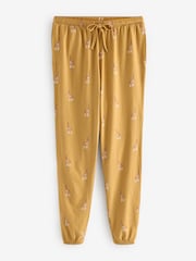 Ochre Yellow Giraffe 100% Cotton Long Sleeve Pyjamas - Image 7 of 9