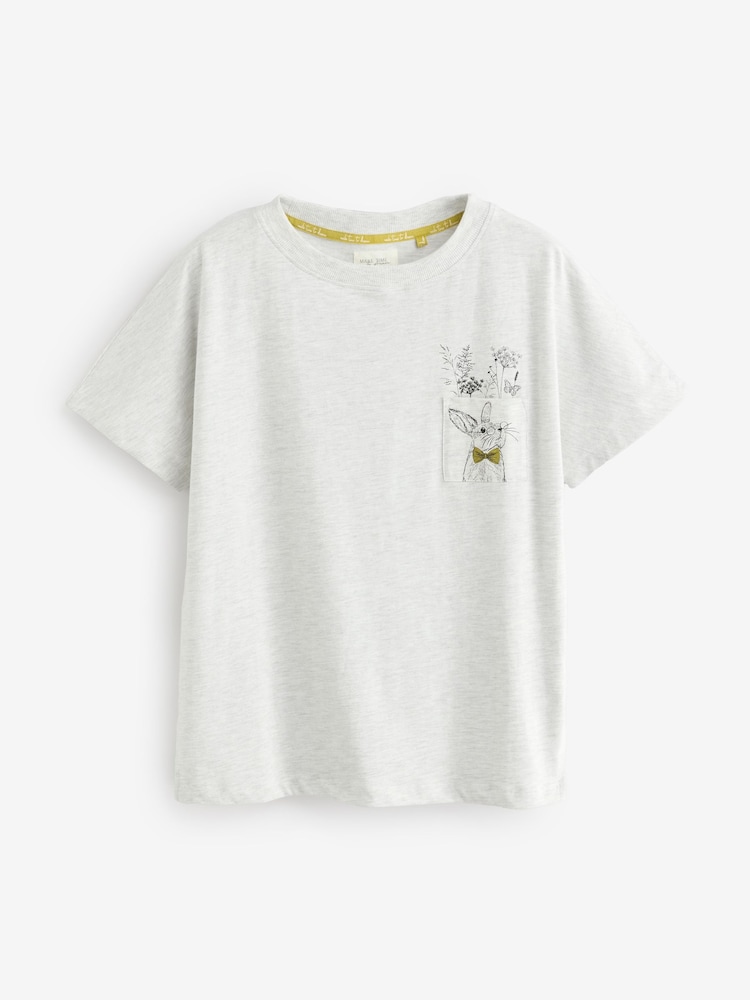 Grey Bunny Jersey Short Sleeve Pyjamas - Image 7 of 11
