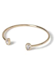 Aela Gold Tone Diamond Simulants CZ Stone Bangle - Image 3 of 4