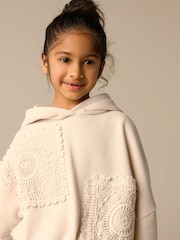 Neutral Crochet Elasticated Hoodie (3-16yrs) - Image 2 of 9