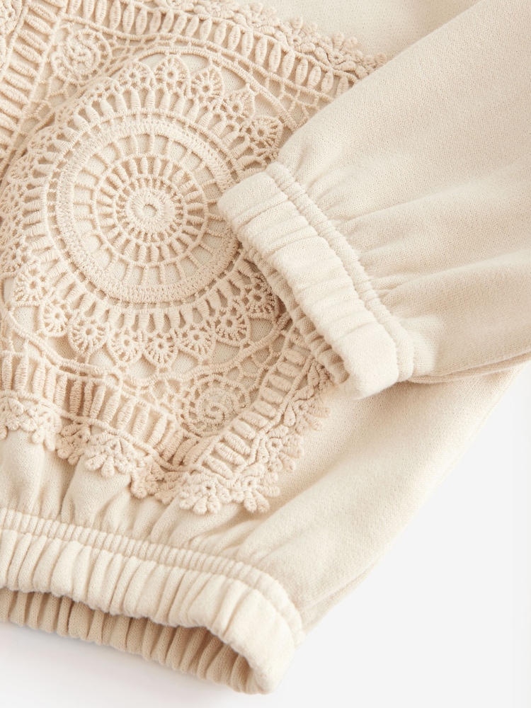 Neutral Crochet Elasticated Hoodie (3-16yrs) - Image 9 of 9