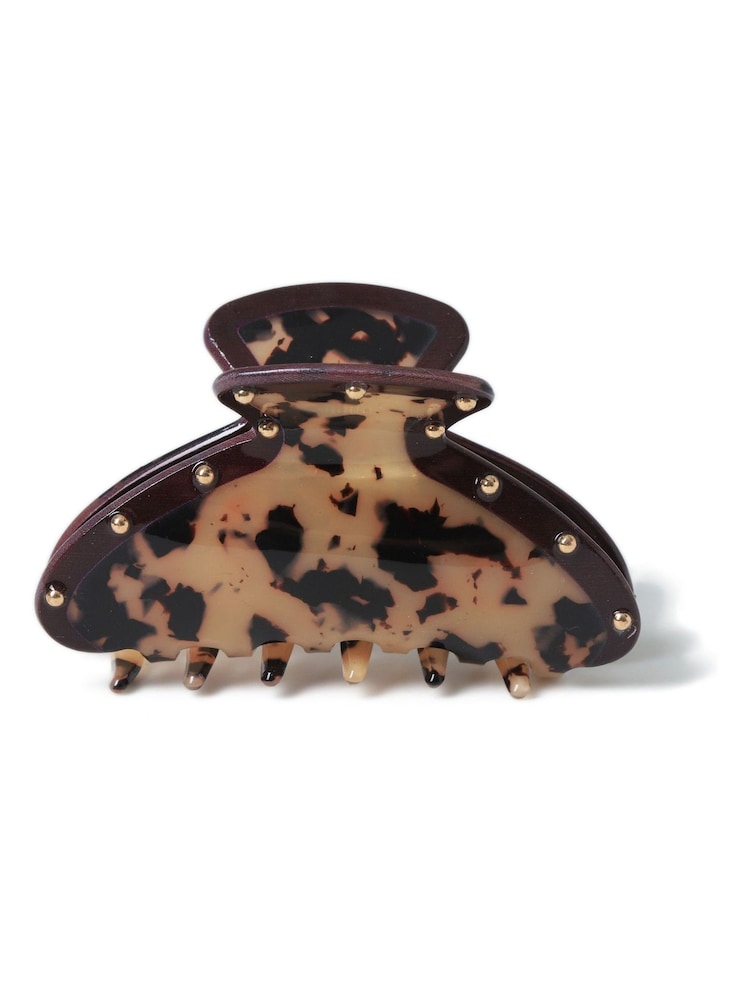 Aela Brown Leopard Resin Hair Claw - Image 1 of 3