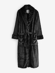 Black Supersoft Dressing Gown - Image 1 of 3