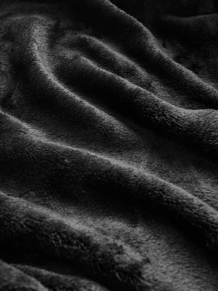 Black Supersoft Dressing Gown - Image 3 of 3