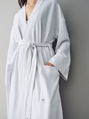 Gris - Jersey Textured Dressing Gown - Imagen 10 de 10