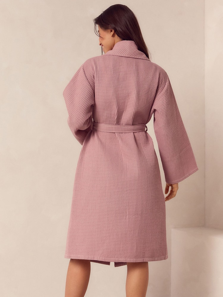 Pink Waffle Dressing Gown - Image 3 of 5