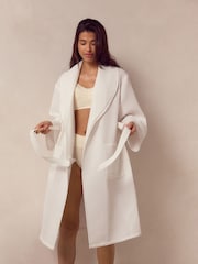 White Waffle Dressing Gown - Image 3 of 10