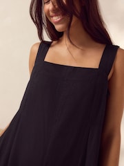 Black Linen Blend Jumpsuit - Image 5 of 6