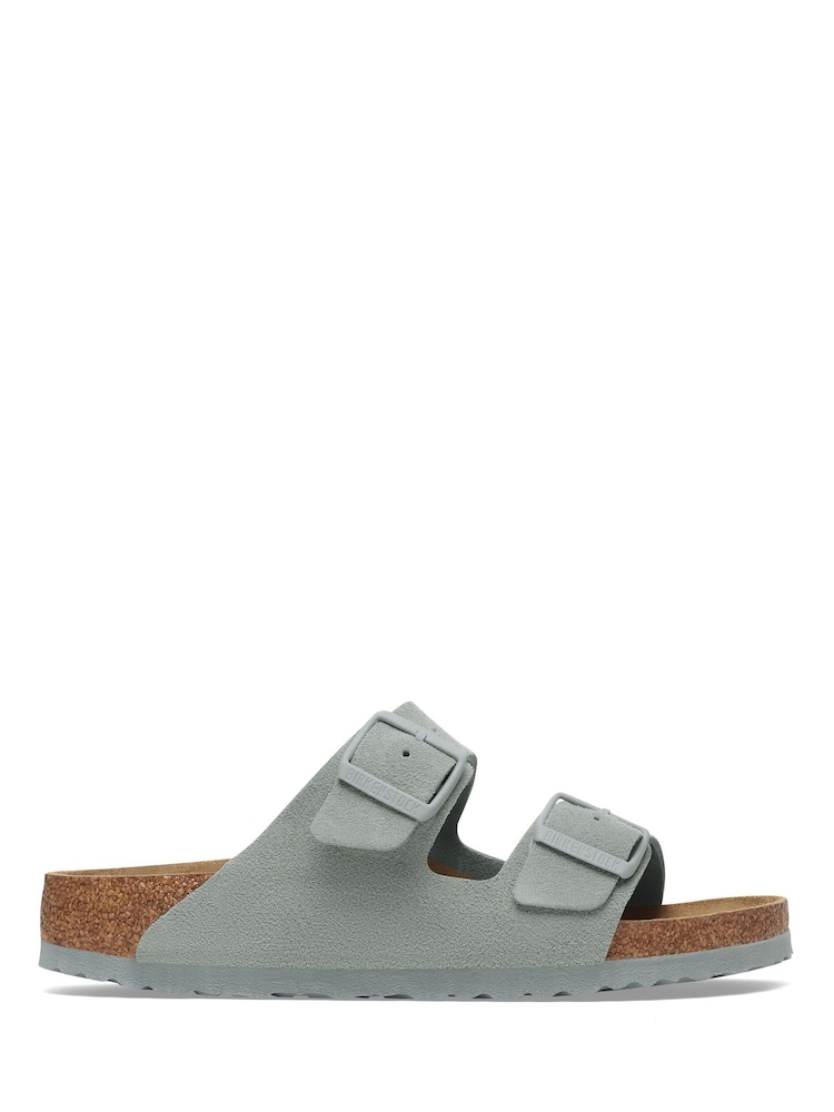 Birkenstock Pure Sage Arizona Suede Sandals - Image 1 of 3