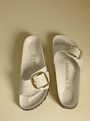 Birkenstock White Madrid Big Buckle Sandals - Image 2 of 5