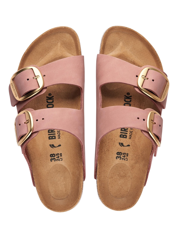 Birkenstock Rose Pink Arizona Big Buckle Nubuck Sandals - Image 3 of 3