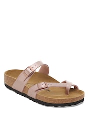 Birkenstock Rose Gold Regular Fit Mayari Birko Flor Sandals - Image 2 of 3