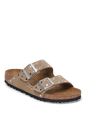 Marrón topo - Birkenstock Arizona Rivet Suede Sandals - Imagen 1 de 6