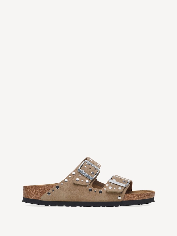 Marrón topo - Birkenstock Arizona Rivet Suede Sandals - Imagen 1 de 6