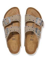 Marrón topo - Birkenstock Arizona Rivet Suede Sandals - Imagen 2 de 6
