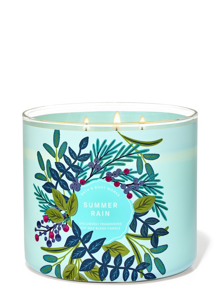 Bath & Body Works Summer Rain 3-Wick Candle 14.5 oz / 411 g - Image 1 of 1