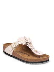 Birkenstock Pink Gizeh Flowers Smooth Leather Sandals - Image 3 of 3