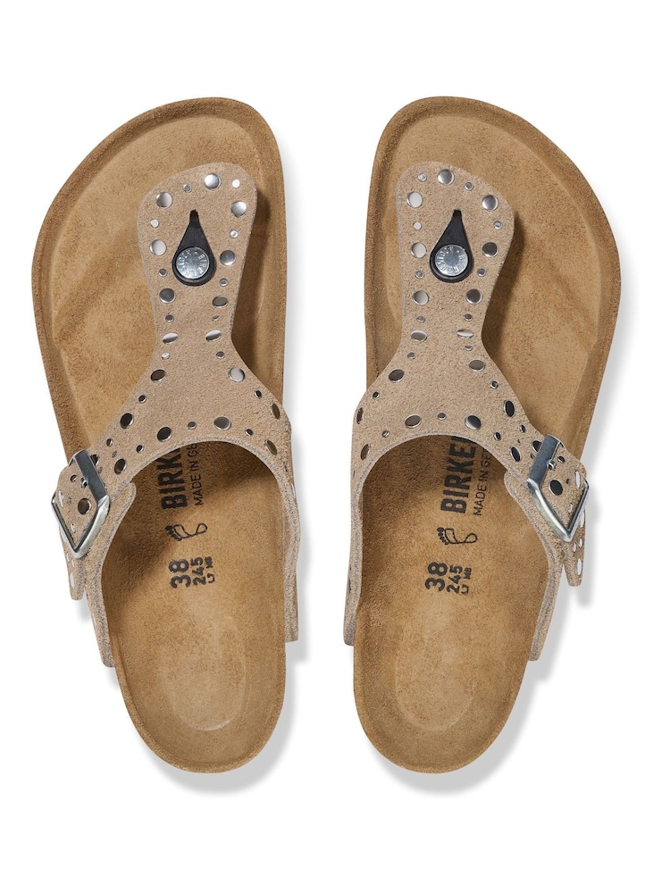 Birkenstock Gizeh Rivet Suede Leather Sandals - Image 3 of 6