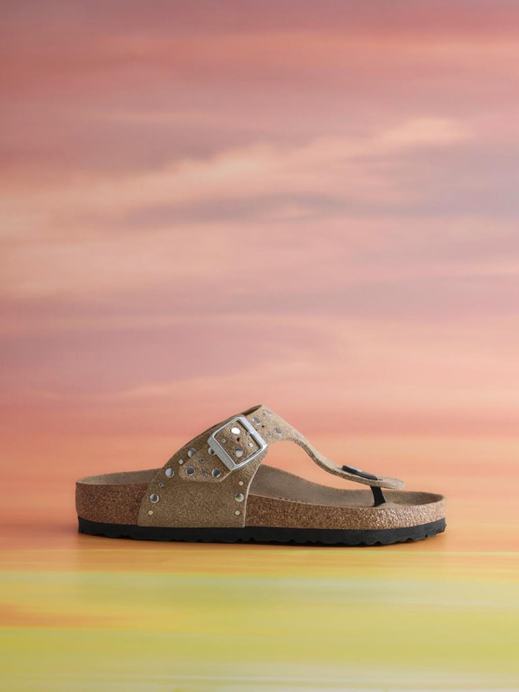 Birkenstock Gizeh Rivet Suede Leather Sandals - Image 4 of 6
