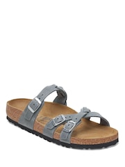 Birkenstock Blue Franca Braided Oiled Leather Sandals - Image 2 of 4