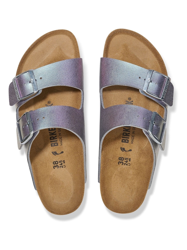 Birkenstock Purple Arizona Birko Flor Sandals - Image 3 of 3