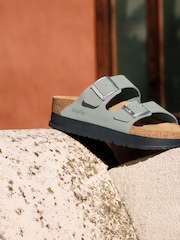 Birkenstock Sage Green Arizona Papillio Nubuck Sandals - Image 3 of 6