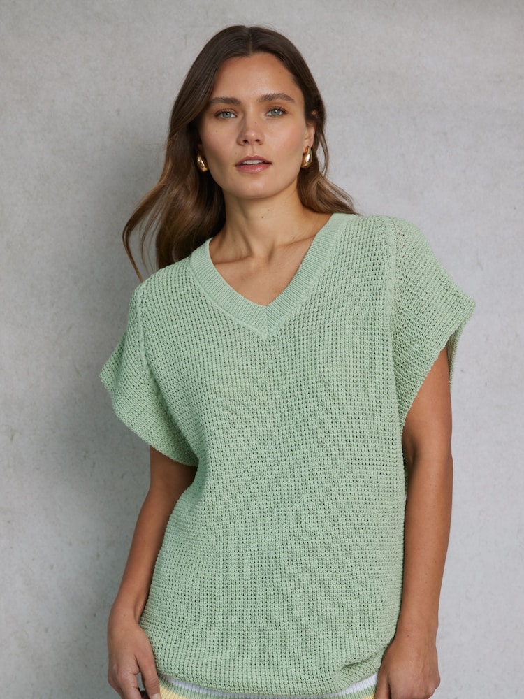 Hay Life Green Knitted Tank - Image 1 of 5