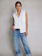 Hay Life White Sleeveless Shirt - Image 3 of 5