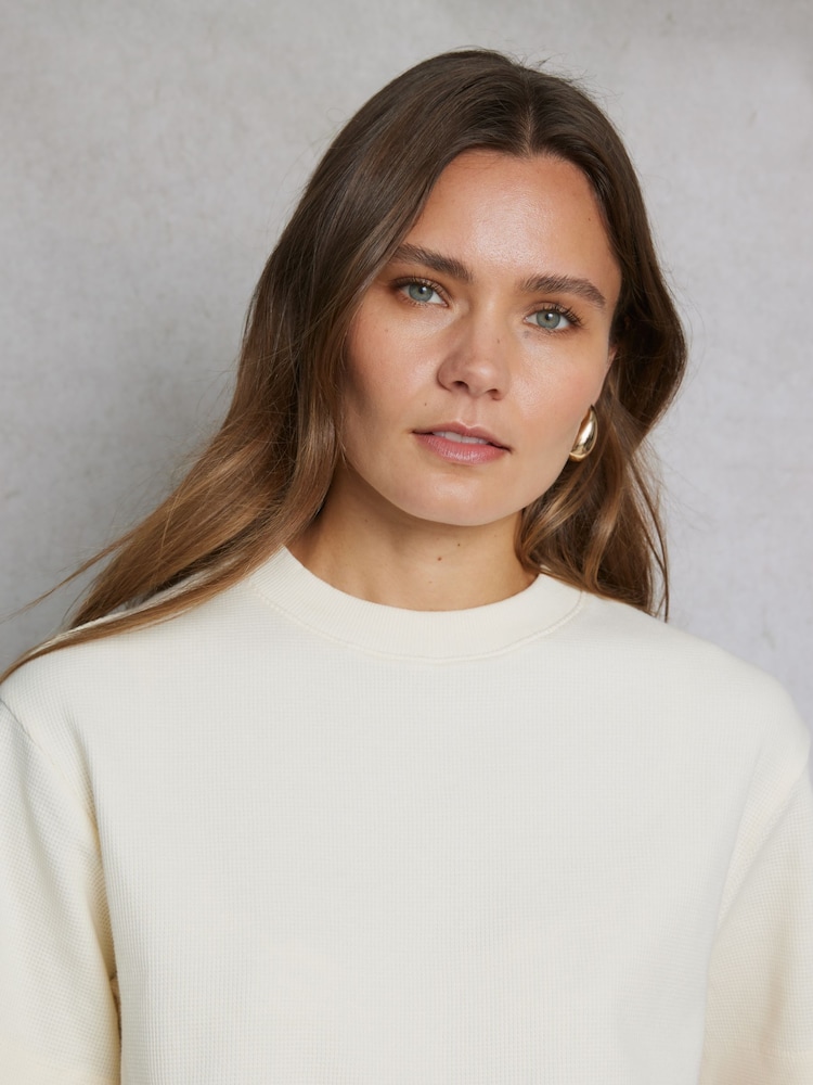 Hay Life White Waffle Boxy T-Shirt - Image 5 of 7