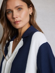 Hay Life Blue Striped Knit 100% Cotton Shirt - Image 5 of 5