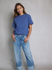 Hay Life Blue Waffle Boxy T-Shirt - Image 1 of 6