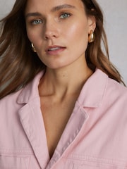Hay Life Pink Utility 100% Cotton Shacket - Image 5 of 8