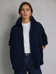 Hay Life Blue Zip Through 100% Cotton Shacket - Image 1 of 6