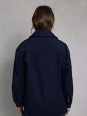 Hay Life Blue Zip Through 100% Cotton Shacket - Image 2 of 6